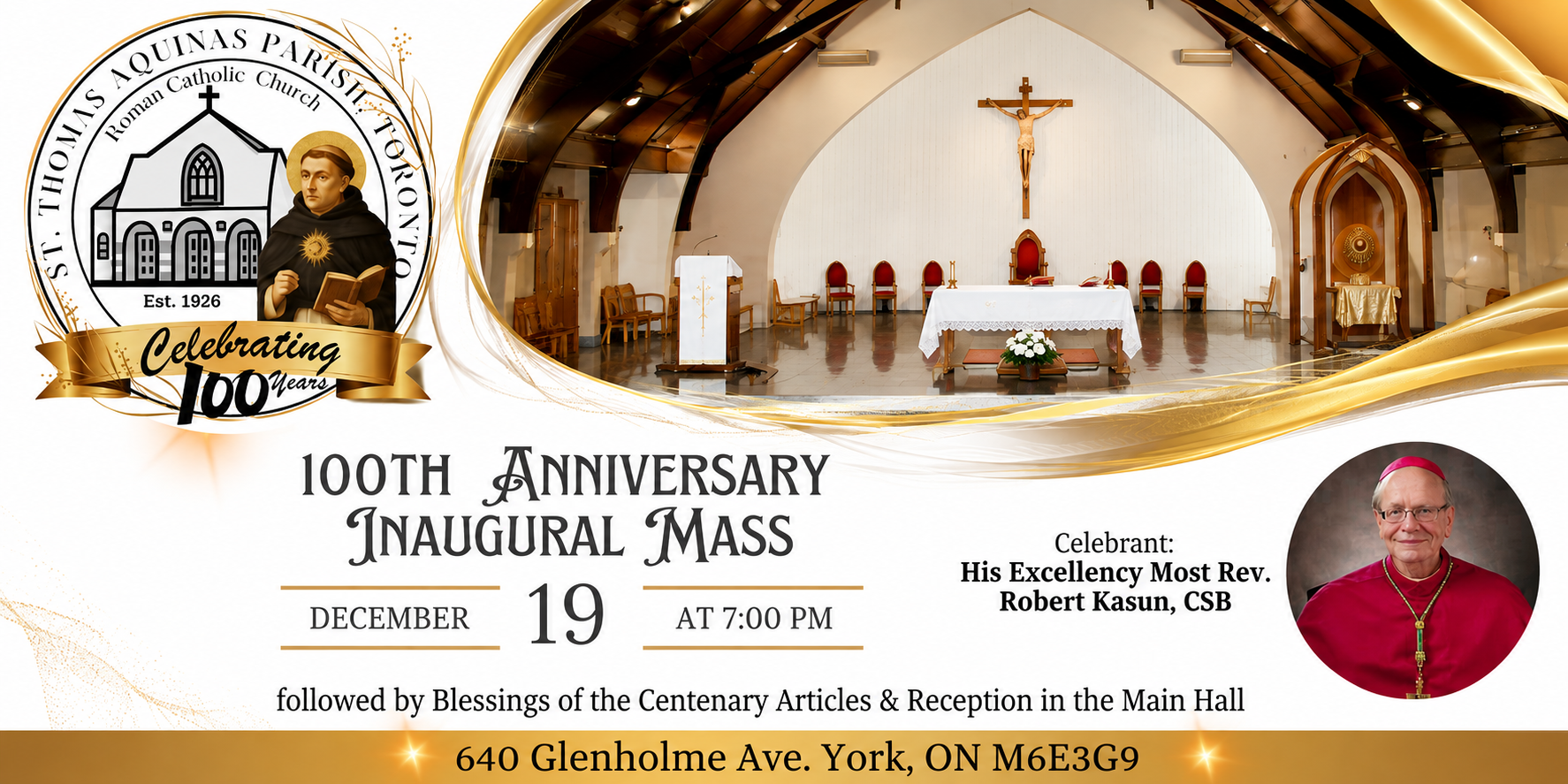 STA 100y Inaugural Mass Banner